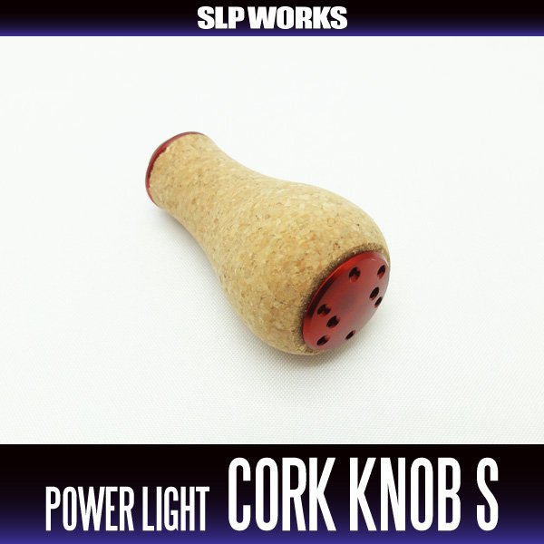 Photo1: [DAIWA genuine/SLP WORKS] Power Light Cork Handle Knob S-type (Red) *HKCK (1)