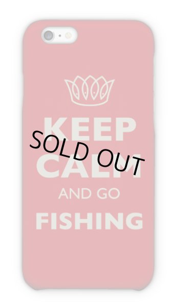 Photo1: 【Angler's Case】Cell-phone Case - KEEP CALM AND GO FISHING - (built-to-order) (Product code： 2015051802) (1)
