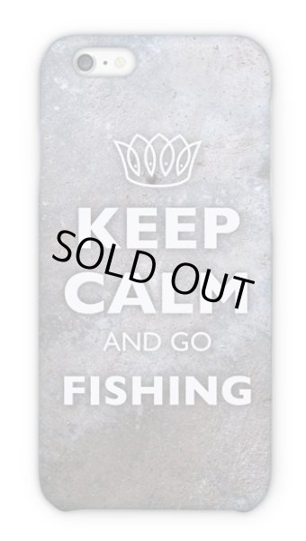 Photo1: 【Angler's Case】Cell-phone Case - KEEP CALM AND GO FISHING - Rust iron (built-to-order) (Product code： 2015051803) (1)