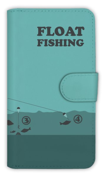 Photo1: 【Angler's Case】【Notebook Type】Cell-phone Case - FLOAT FISHING - (built-to-order) (Product code：diary2015103116) (1)