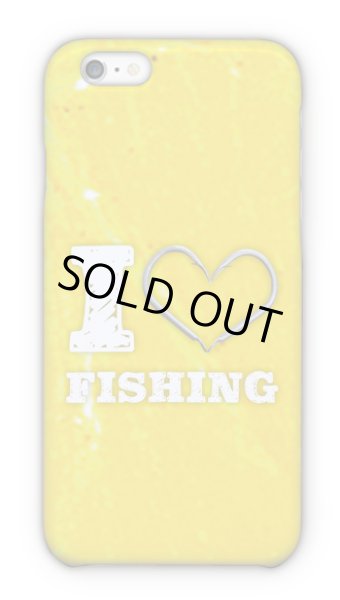 Photo1: 【Angler's Case】Cell-phone Case - I love Fishing - Yellow (built-to-order) (Product code： 2015090805) (1)