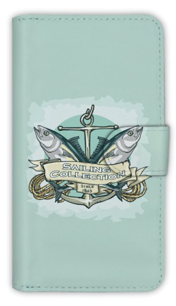 Photo1: 【Angler's Case】【Notebook Type】Cell-phone Case - Saling label - (built-to-order) (Product code：diary2015103103) (1)