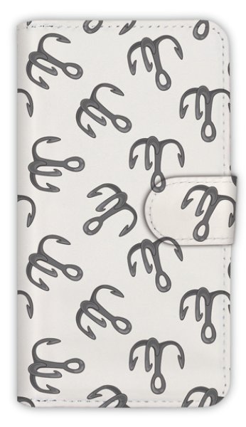 Photo1: 【Angler's Case】【Notebook Type】Cell-phone Case - Seamless Pattern of Triple Fooks - (built-to-order) (Product code：diary2015103125) (1)