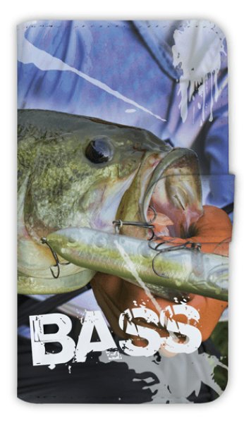 Photo1: 【Angler's Case】【Notebook Type】Cell-phone Case - BIG BASS! - (built-to-order) (Product code：diary2015102909) (1)