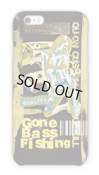 Photo1: 【Angler's Case】Cell-phone Case - BASS Gone Bass Fishing - Yellow (built-to-order) (Product code： 2015101208) (1)