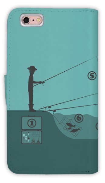 Photo2: 【Angler's Case】【Notebook Type】Cell-phone Case - FLOAT FISHING - (built-to-order) (Product code：diary2015103116) (2)