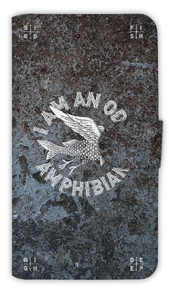 Photo1: 【Angler's Case】【Notebook Type】Cell-phone Case - I AM AM ODD AMPHIBIAN - (built-to-order) (Product code：diary2015110718) (1)