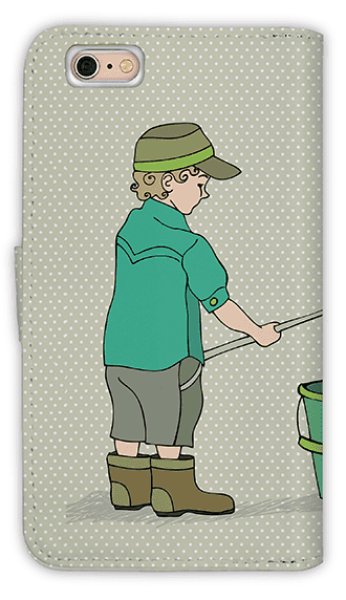 Photo2: 【Angler's Case】【Notebook Type】Cell-phone Case - Fishing is FUN - (built-to-order) (Product code:diary2015110403) (2)