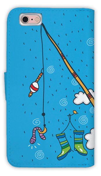 Photo2: 【Angler's Case】【Notebook Type】Cell-phone Case - My fishing at one day - (built-to-order) (Product code：diary2015110402) (2)