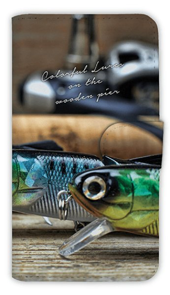 Photo1: 【Angler's Case】【Notebook Type】Cell-phone Case - Colorful Lures 1 -  (built-to-order) (Product code：diary2015110704) (1)