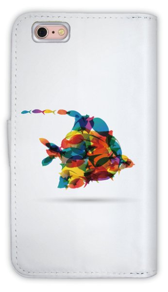 Photo2: 【Angler's Case】【Notebook Type】Cell-phone Case - Modern colorful fishes - (built-to-order) (Product code:diary2015110201) (2)