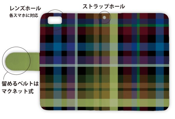 Photo3: 【Angler's Case】【Notebook Type】Cell-phone Case - Check of Adult - (built-to-order) (Product code:diary2015102947) (3)