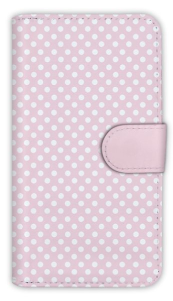 Photo1: 【Angler's Case】【Notebook Type】Cell-phone Case - Polka Dot - Sakura Pink (built-to-order) (Product code：diary2015102950) (1)