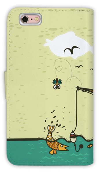 Photo2: 【Angler's Case】【Notebook Type】Cell-phone Case - Fishing of Parrot - (built-to-order) (Product code：diary2015110207) (2)