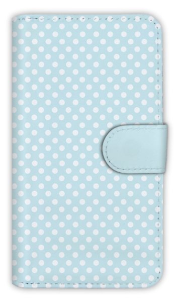 Photo1: 【Angler's Case】【Notebook Type】Cell-phone Case - Polka Dot - Wet Blue (built-to-order) (Product code：diary2015102949) (1)