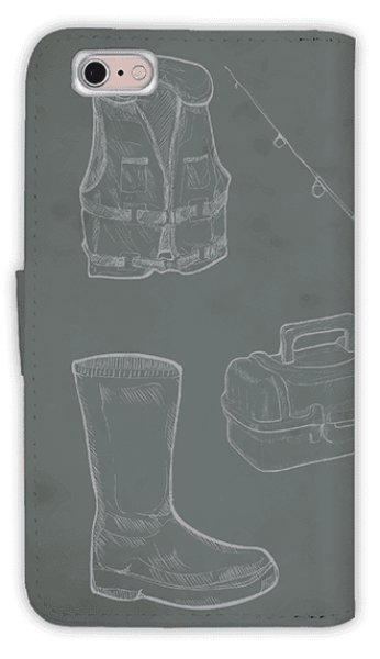 Photo2: 【Angler's Case】【Notebook Type】Cell-phone Case - Fishing Tackle -  (built-to-order) (Product code:diary2015110709) (2)