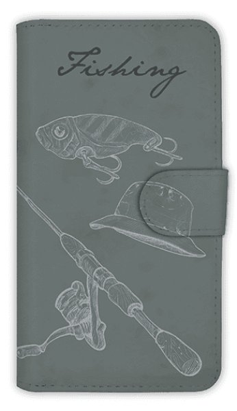 Photo1: 【Angler's Case】【Notebook Type】Cell-phone Case - Fishing Tackle -  (built-to-order) (Product code：diary2015110709) (1)
