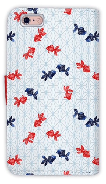 Photo2: 【Angler's Case】【Notebook Type】Cell-phone Case - Fishing Goldfish - (built-to-order) (Product code:diary2015110506) (2)