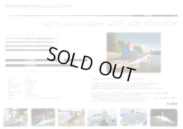 Photo5: 【KingOctopus】 RIVER MONSTER PACK ROD Laulau 8.5 GT-B BaitCasting Model (5)