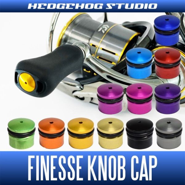 Photo1: [HEDGEHOG STUDIO] Handle Knob End Cap for DAIWA Finesse Knob - 1 piece *HKRB (1)