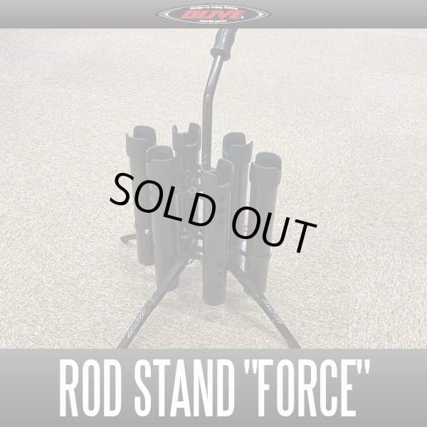 Photo1: [DLIVE x HEDGEHOG STUDIO] Rod Stand "FORCE" (Duralumin Jet-black) foot protectors *discontinued (1)