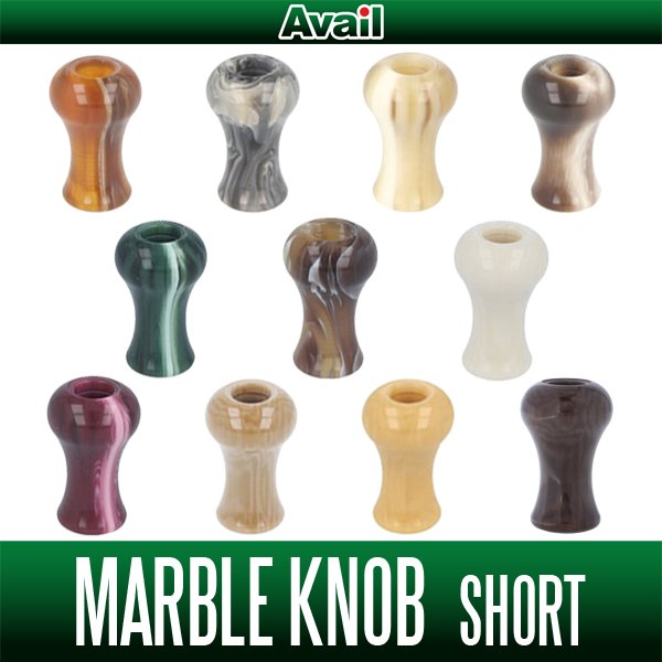 Photo1: [Avail] Marble Handle Knob Short - 1 piece (1)