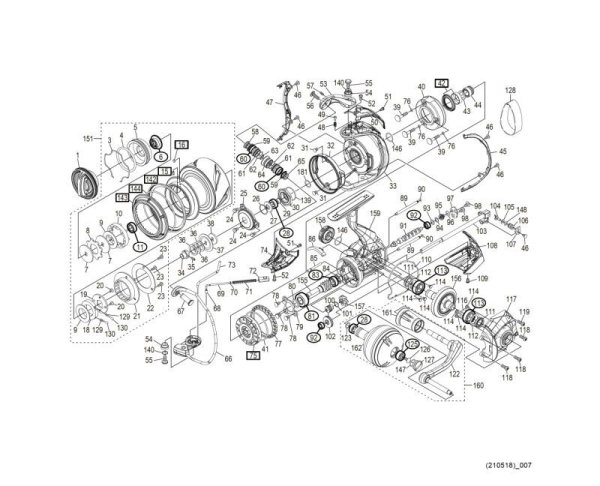 Photo1: [SHIMANO] Genuine Spare Parts for 20 STELLA SW 6000PG Product Code: 040770 **Back-order (Shipping in 3-4 weeks after receiving order) (1)