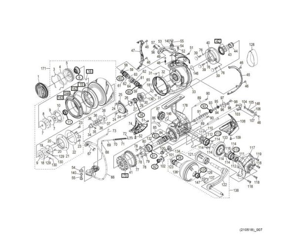 Photo1: [SHIMANO] Genuine Spare Parts for 20 STELLA SW 6000XG Product Code: 040794 **Back-order (Shipping in 3-4 weeks after receiving order) (1)