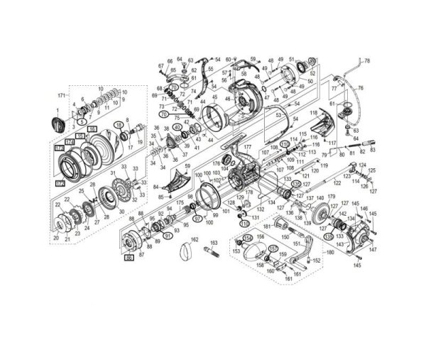 Photo1: [SHIMANO] Genuine Spare Parts for 20 STELLA SW 18000HG Product Code: 040800 **Back-order (Shipping in 3-4 weeks after receiving order) (1)