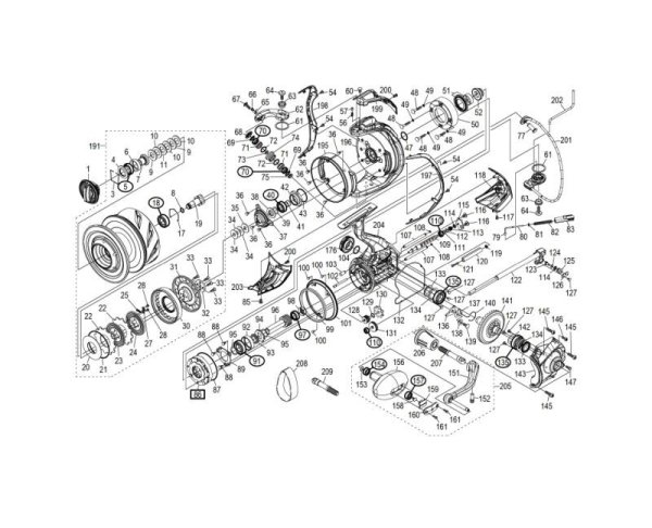 Photo1: [SHIMANO] Genuine Spare Parts for 20 STELLA SW 30000 Product Code: 040824 **Back-order (Shipping in 3-4 weeks after receiving order) (1)