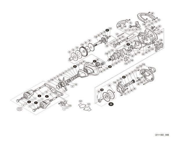 Photo1: [SHIMANO] Genuine Spare Parts for 18 ANTARES DC MD XG L Product code: 038753 **Back-order (Shipping in 3-4 weeks after receiving order) (1)