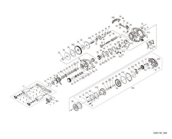 Photo1: [SHIMANO] Genuine Spare Parts for 22 SLX DC XT 71 XG Product code: 044730 **Back-order (Shipping in 3-4 weeks after receiving order) (1)