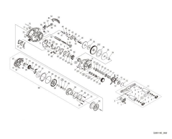 Photo1: [SHIMANO] Genuine Spare Parts for 22 SLX DC XT 70 HG Product code: 044709 **Back-order (Shipping in 3-4 weeks after receiving order) (1)