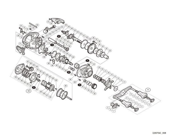 Photo1: [SHIMANO] Genuine Spare Parts for 21 SLX BFS XG R Product code: 043702 **Back-order (Shipping in 3-4 weeks after receiving order) (1)