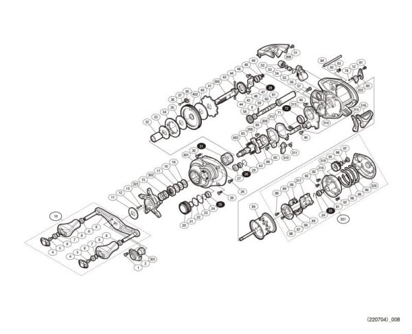 Photo1: [SHIMANO] Genuine Spare Parts for 21 SLX BFS L Product code: 043696 **Back-order (Shipping in 3-4 weeks after receiving order) (1)