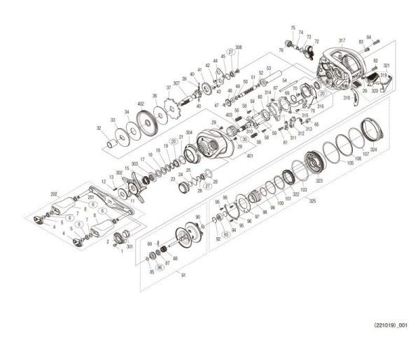 Photo1: [SHIMANO] Genuine Spare Parts for 23 Metanium 101XG LEFT Product code: 046147 **Back-order (Shipping in 3-4 weeks after receiving order) (1)