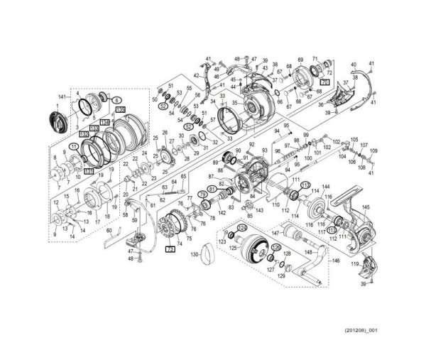 Photo1: [SHIMANO] Genuine Spare Parts for 21 TWIN POWER SW 5000XG Product Code: 042231 **Back-order (Shipping in 3-4 weeks after receiving order) (1)