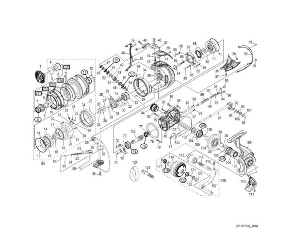 Photo1: [SHIMANO] Genuine Spare Parts for 21 TWIN POWER SW 8000PG Product Code: 042279 **Back-order (Shipping in 3-4 weeks after receiving order) (1)