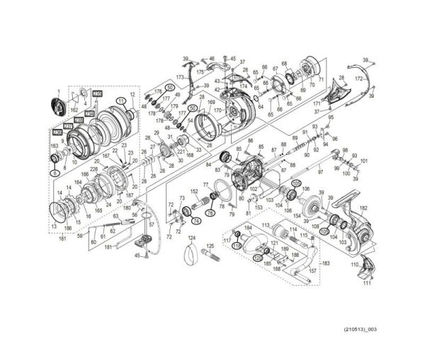 Photo1: [SHIMANO] Genuine Spare Parts for 21 TWIN POWER SW 10000PG Product Code: 042293 **Back-order (Shipping in 3-4 weeks after receiving order) (1)