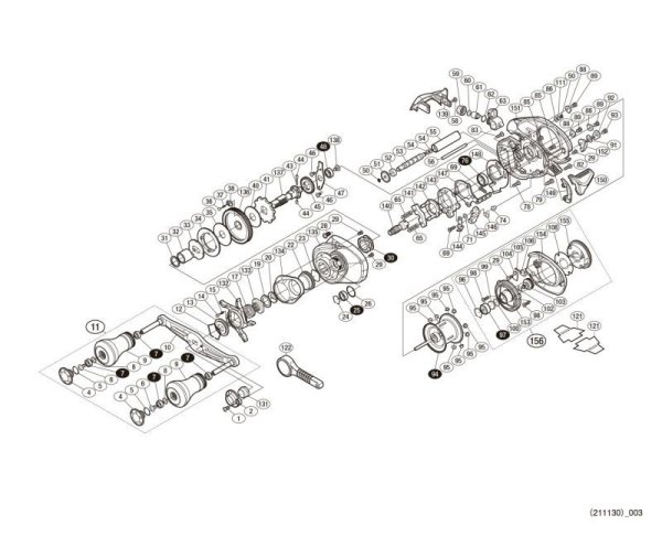 Photo1: [SHIMANO] Genuine Spare Parts for 16 Stile 101HG Product code: 037862 **Back-order (Shipping in 3-4 weeks after receiving order) (1)