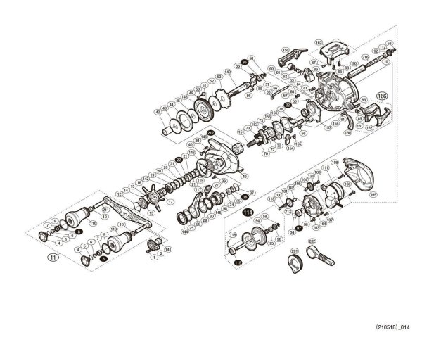 Photo1: [SHIMANO] Genuine Spare Parts for 18 ENGETSU Premium 151 HG Product code: 037916 **Back-order (Shipping in 3-4 weeks after receiving order) (1)