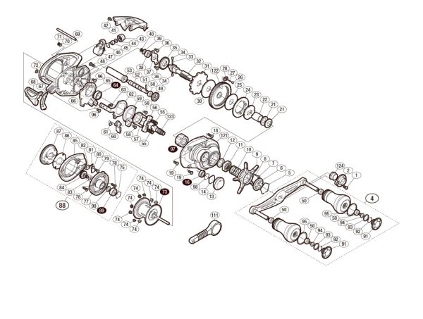 Photo1: [SHIMANO] Genuine Spare Parts for 17 Stile SS 150HG Product code: 036926 **Back-order (Shipping in 3-4 weeks after receiving order) (1)