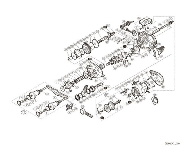 Photo1: [SHIMANO] Genuine Spare Parts for 19 ENGETSU CT CT151 PG Product code: 039897 **Back-order (Shipping in 3-4 weeks after receiving order) (1)