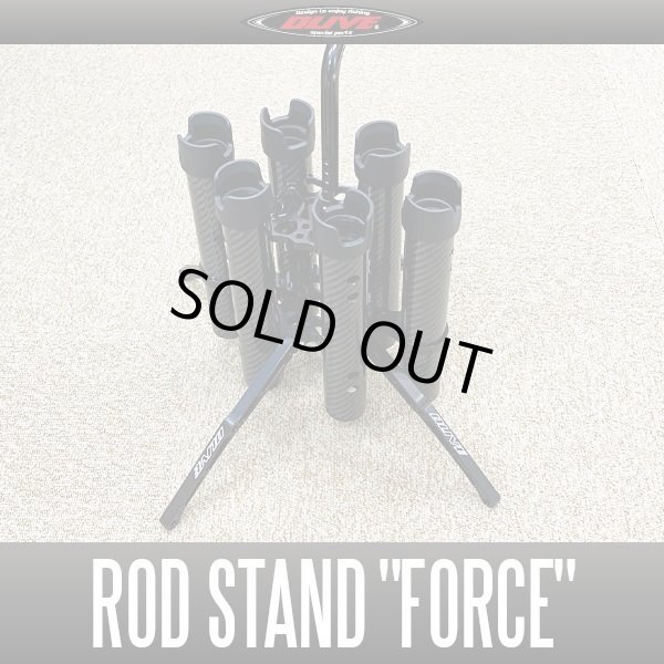 Photo1: *2023 Model [DLIVE x HEDGEHOG STUDIO Limited Color "All Black"] Rod Stand "FORCE" Carbon Holder 6-piece Specification Complete Pack (1)