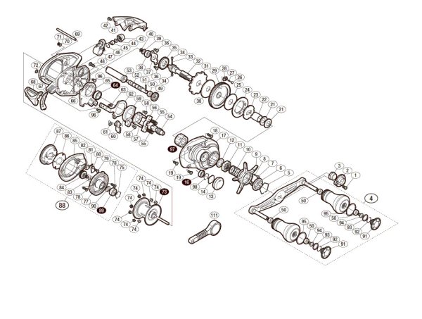 Photo1: [SHIMANO] Genuine Spare Parts for 17 Stile SS 150PG Product code: 036902 **Back-order (Shipping in 3-4 weeks after receiving order) (1)