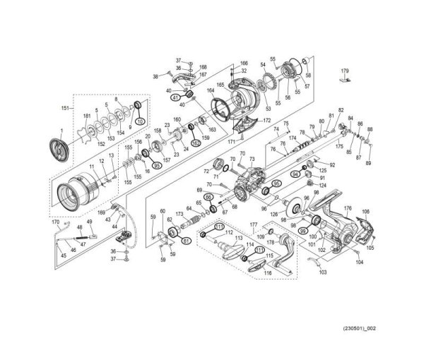 Photo1: [SHIMANO] Genuine Spare Parts for 23 Vanquish 3000MHG Product Code: 045331 **Back-order (Shipping in 3-4 weeks after receiving order) (1)