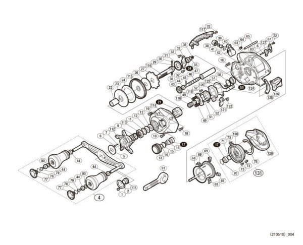 Photo1: [SHIMANO] Genuine Spare Parts for 16, 17 ENGETSU BB 17 BB 101HG Product code: 037640 **Back-order (Shipping in 3-4 weeks after receiving order) (1)