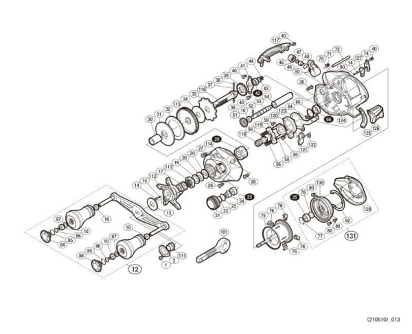 Photo1: [SHIMANO] Genuine Spare Parts for 16, 17 ENGETSU BB 16 BB 101PG Product code: 035905 **Back-order (Shipping in 3-4 weeks after receiving order) (1)