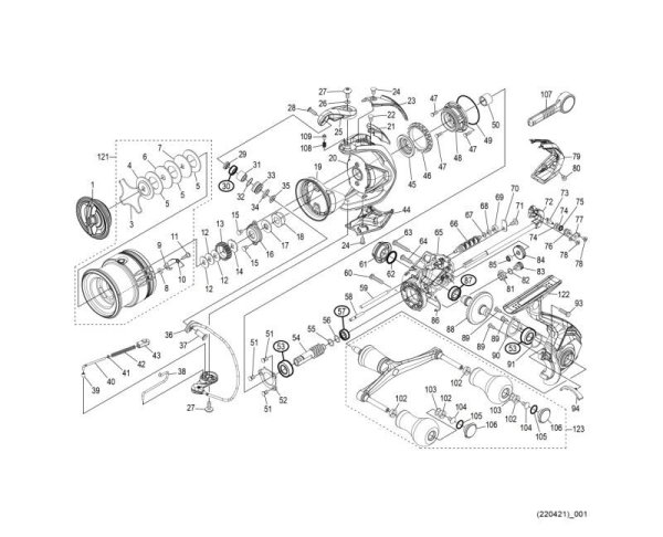 Photo1: [SHIMANO] Genuine Spare Parts for 22 Sephia BB C3000SDH Product Code: 045577 **Back-order (Shipping in 3-4 weeks after receiving order) (1)