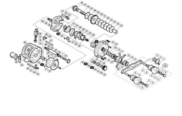 Photo1: [SHIMANO] Genuine Spare Parts for 11-13 OCEA CALCUTTA 11 200HG Product code: 027788 **Back-order (Shipping in 3-4 weeks after receiving order) (1)